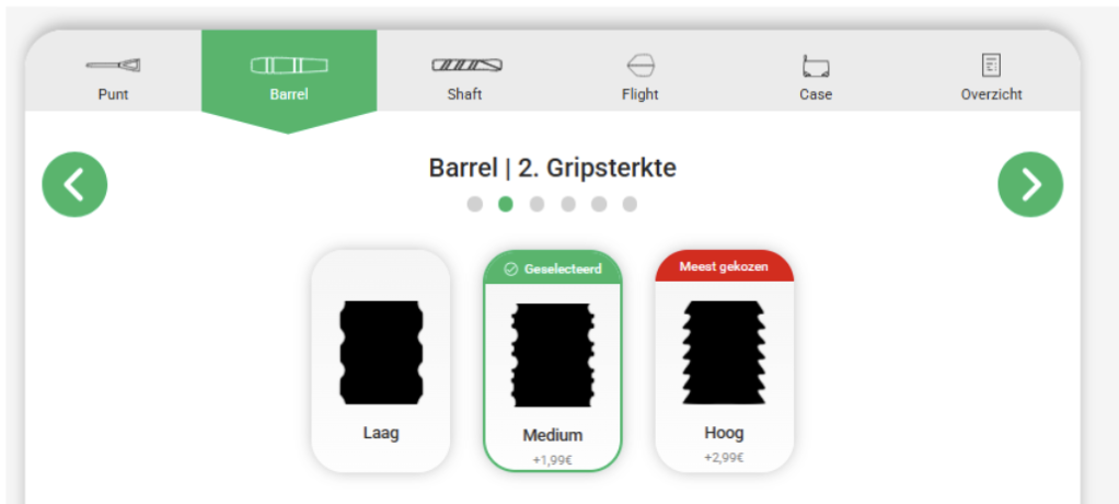 dart gripsterkte bepalen